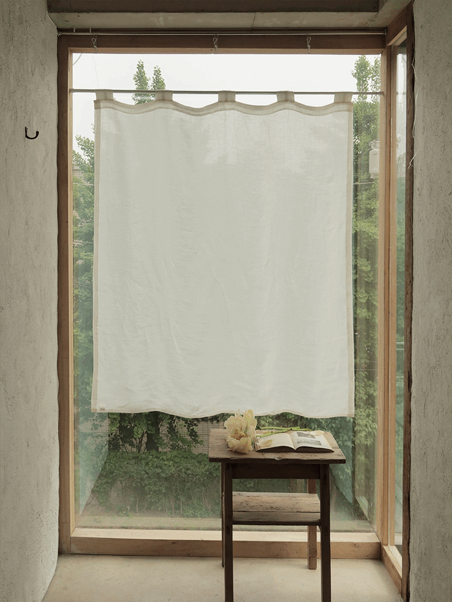 tea room linen curtain