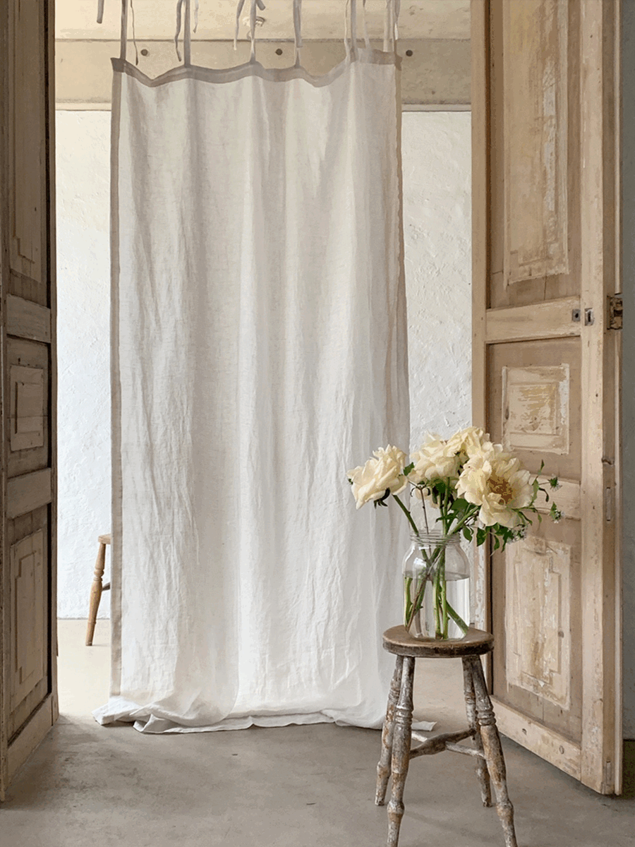 L’atelier linen ribbon curtain - 2color